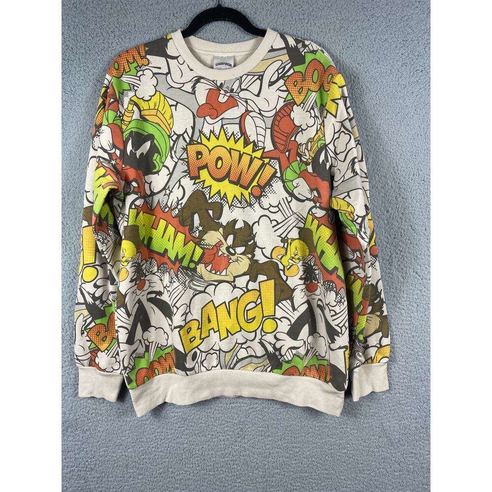 Looney Tunes Men's All Over Print Pull Over Sweatshirt Size L 42/44